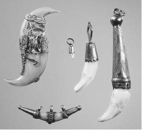 Bone pendants. (CORBIS CORPORATION)